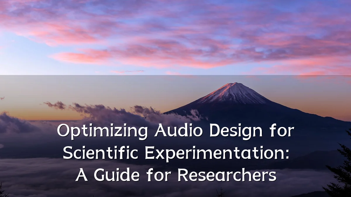 Optimizing Audio Design for Scientific Experimentation: A Guide for Researchers