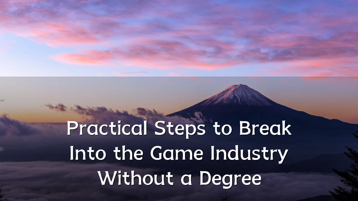 Practical Steps to Break Into the Game Industry Without a Degree