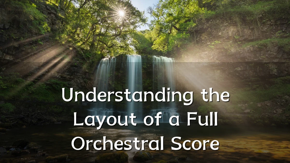 Understanding the Layout of a Full Orchestral Score