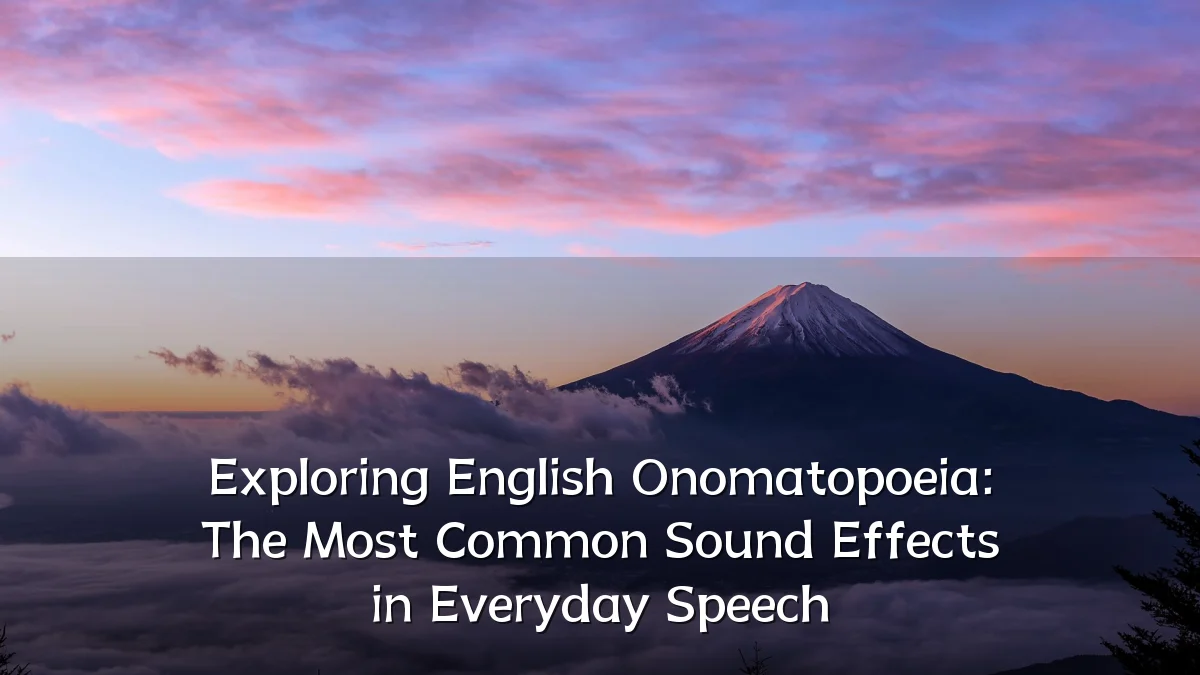 Exploring English Onomatopoeia: The Most Common Sound Effects in Everyday Speech