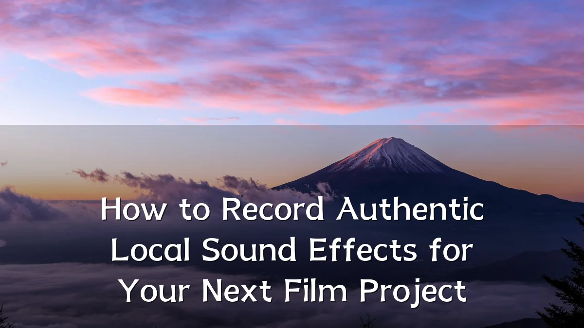 How to Record Authentic Local Sound Effects for Your Next Film Project